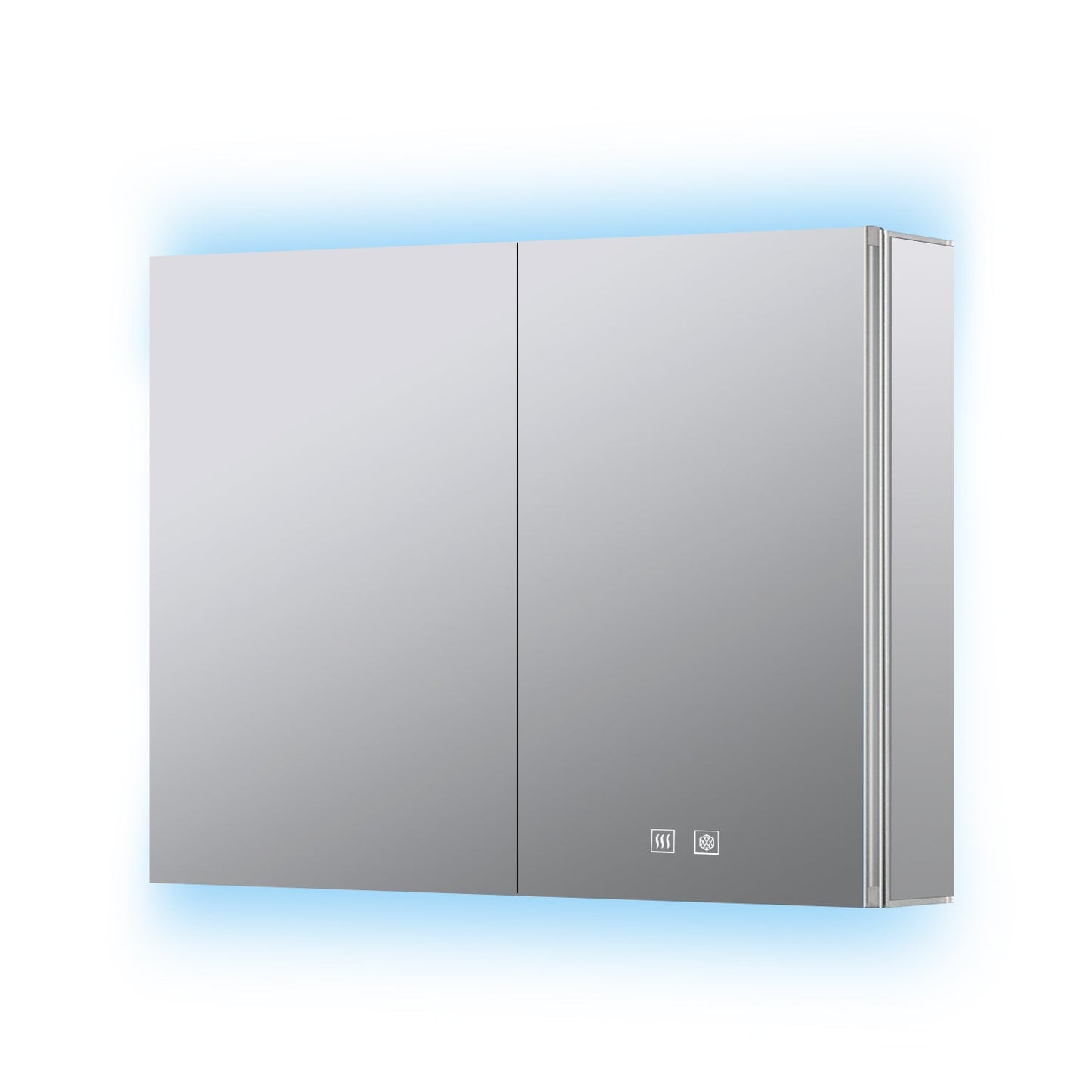 Corsica 36 in W x 28 in H Surface-Mount LED Mirror Medicine Cabinet with Defogger