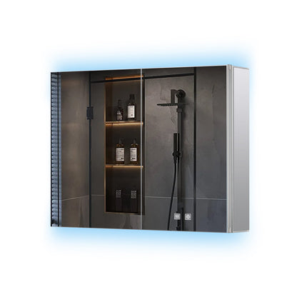 Corsica 36 in W x 28 in H Surface-Mount LED Mirror Medicine Cabinet with Defogger