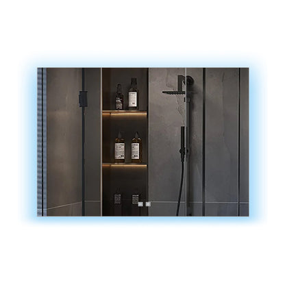 Corsica 48 in W x 32 in H Surface-Mount LED Mirror Medicine Cabinet with Defogger