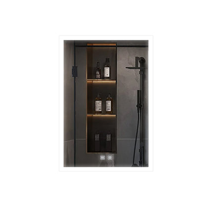 Mesa 20 in W x 32 in H Surface-Mount LED Mirror Medicine Cabinet with Defogger