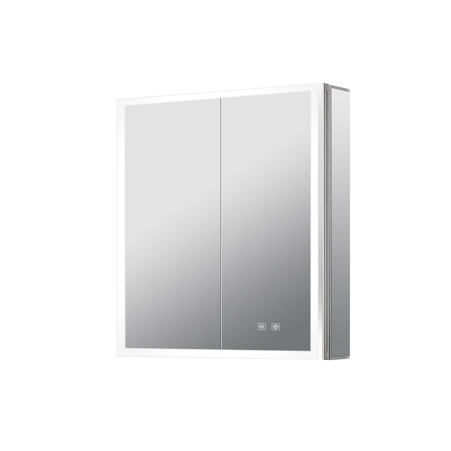 Mesa 24 in W x 28 in H Surface-Mount LED Mirror Medicine Cabinet with Defogger