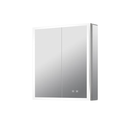 Mesa 24 in W x 28 in H Surface-Mount LED Mirror Medicine Cabinet with Defogger