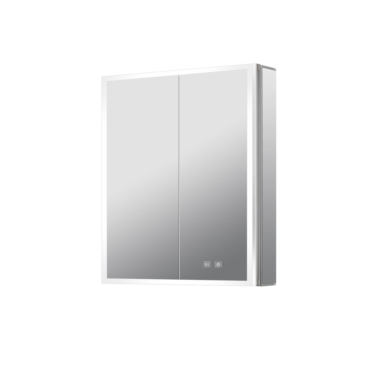 Mesa 24 in W x 30 in H Surface-Mount LED Mirror Medicine Cabinet with Defogger