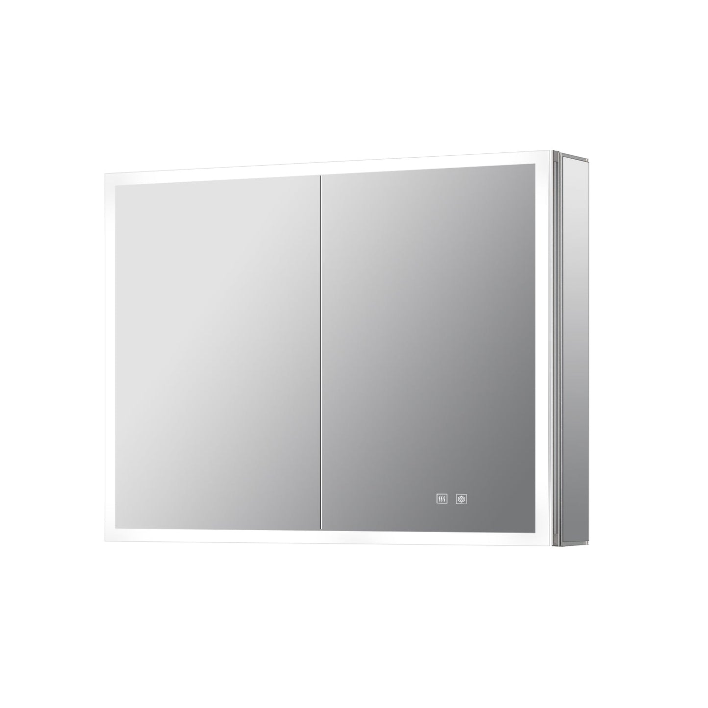Mesa 30 in W x 36 in H Surface-Mount LED Mirror Medicine Cabinet with Defogger