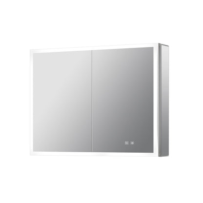 Mesa 30 in W x 36 in H Surface-Mount LED Mirror Medicine Cabinet with Defogger
