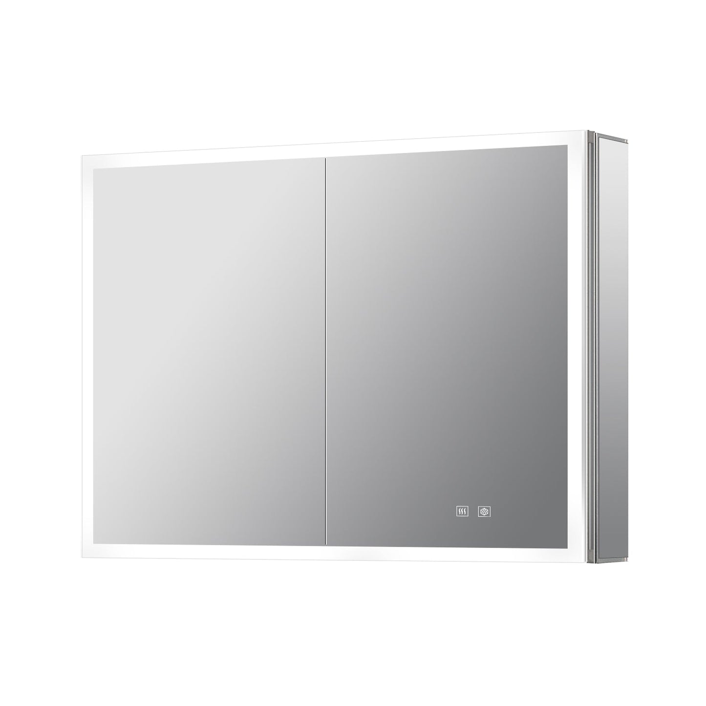 Mesa 36 in W x 28 in H Surface-Mount LED Mirror Medicine Cabinet with Defogger