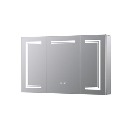 Mesa 48 in W x 32 in H Surface-Mount LED Mirror Medicine Cabinet with Defogger