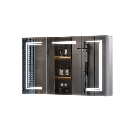 Mesa 48 in W x 32 in H Surface-Mount LED Mirror Medicine Cabinet with Defogger