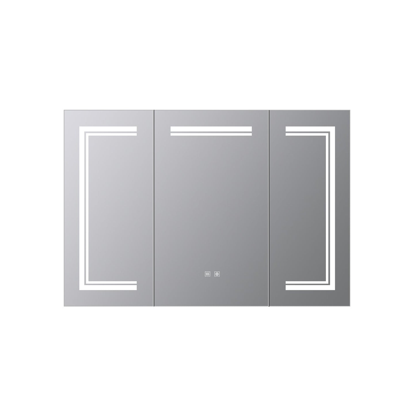 Mesa 48 in W x 32 in H Surface-Mount LED Mirror Medicine Cabinet with Defogger