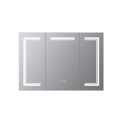 Mesa 48 in W x 32 in H Surface-Mount LED Mirror Medicine Cabinet with Defogger