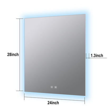 Vellum 24 in. W x 28 in. H LED Bathroom Vanity Mirror