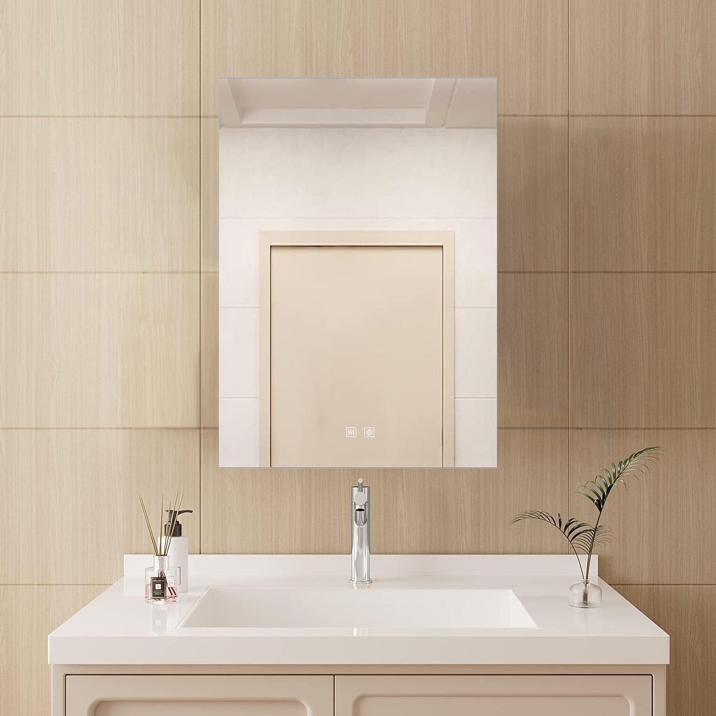 Vellum 24 in. W x 28 in. H LED Bathroom Vanity Mirror