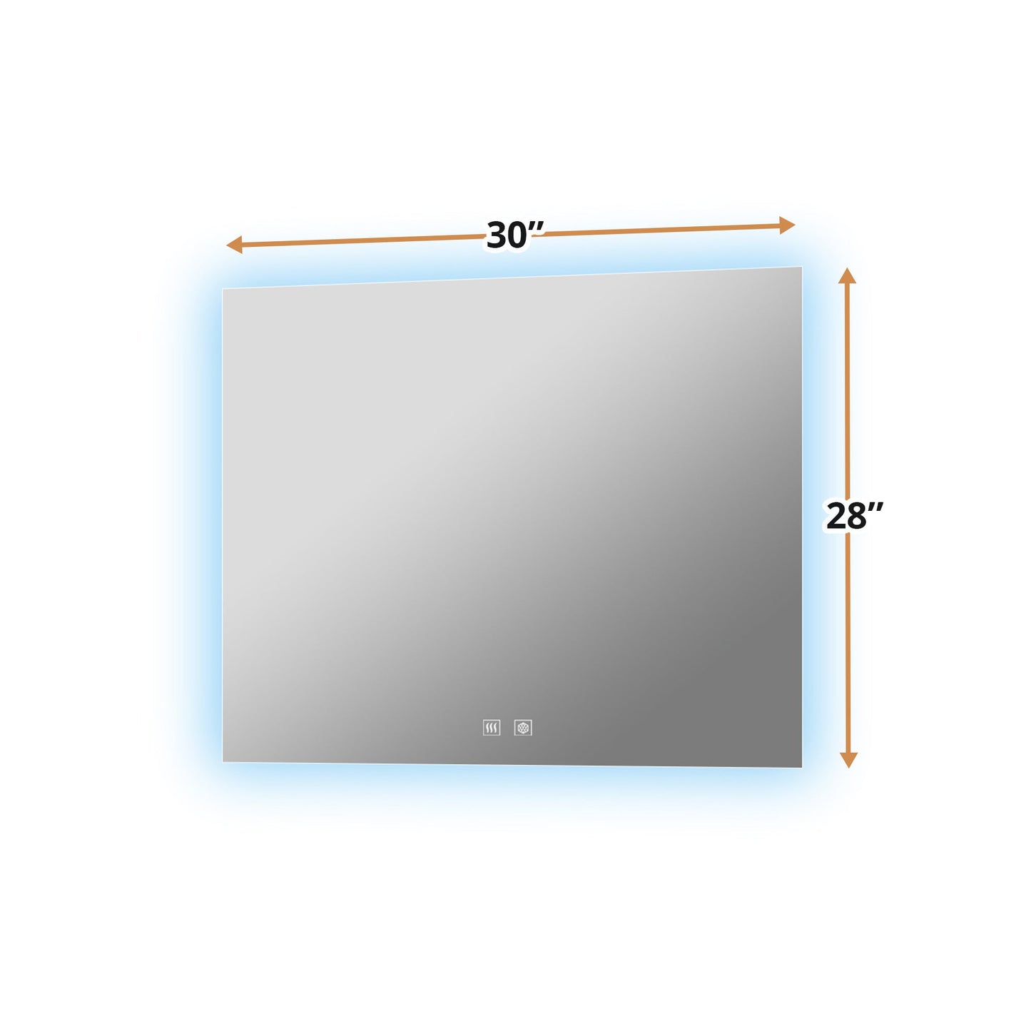 Vellum 30 in. W x 28 in. H LED Bathroom Vanity Mirror