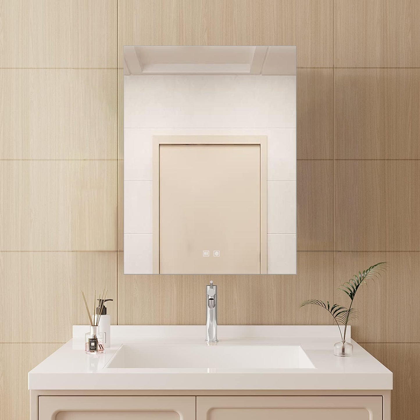 Vellum 30 in. W x 28 in. H LED Bathroom Vanity Mirror