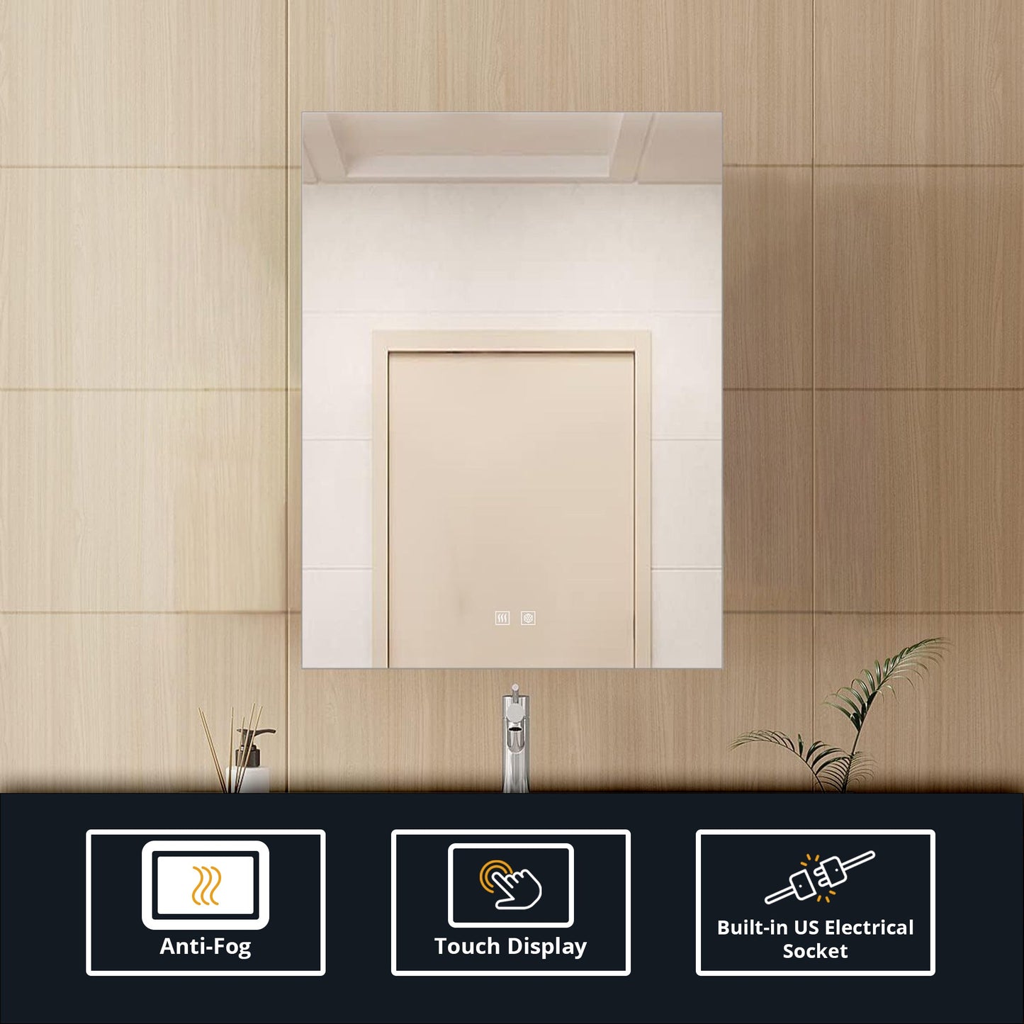 Vellum 30 in. W x 28 in. H LED Bathroom Vanity Mirror