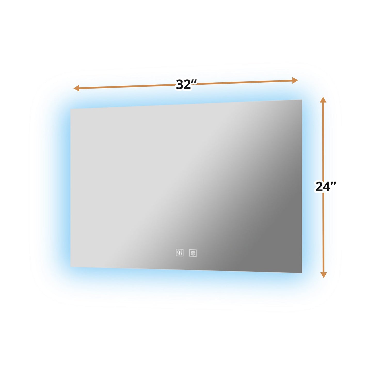 Vellum 32 in. W x 24 in. H LED Bathroom Vanity Mirror