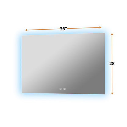 Vellum 36 in. W x 28 in. H LED Bathroom Vanity Mirror
