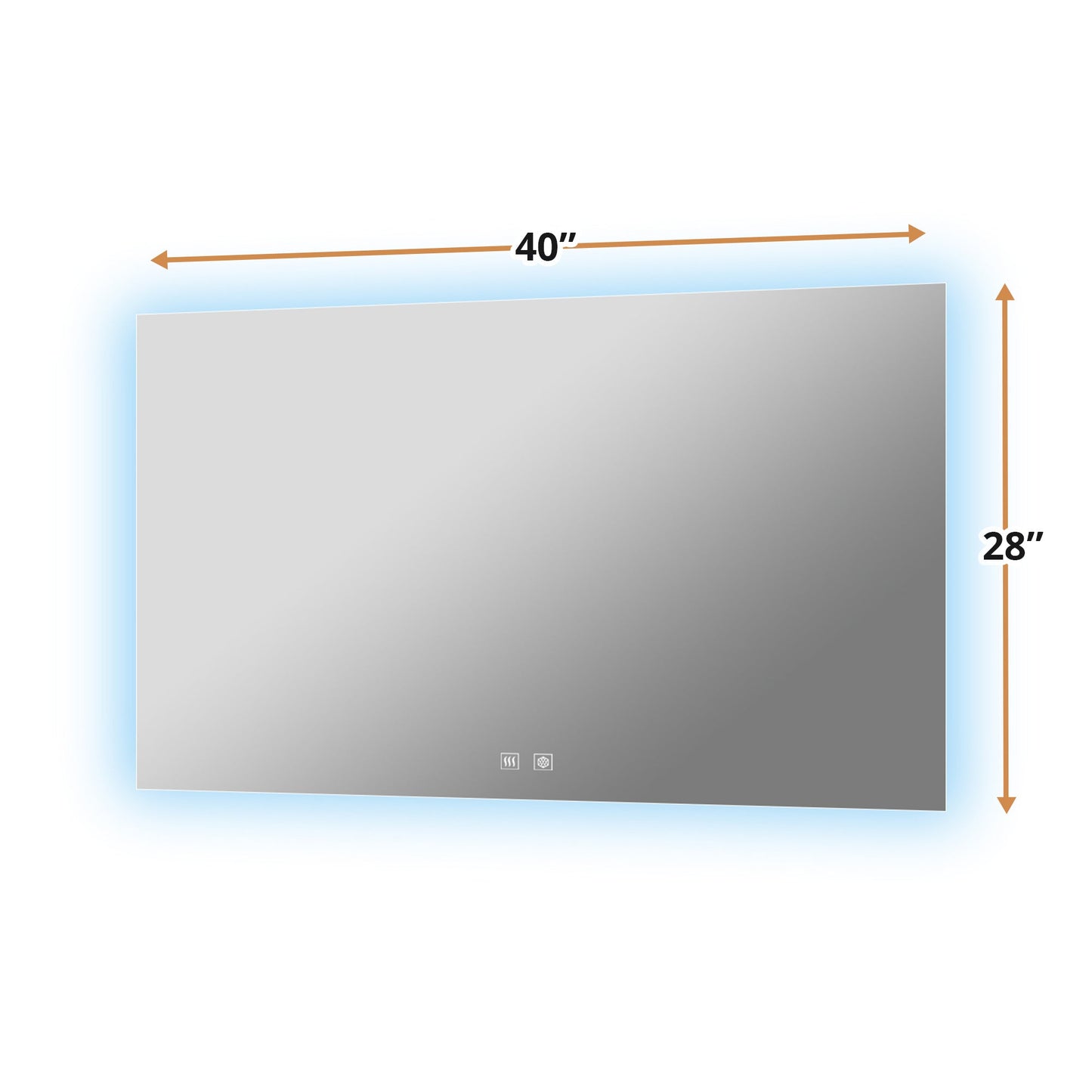 Vellum 40 in. W x 28 in. H LED Bathroom Vanity Mirror