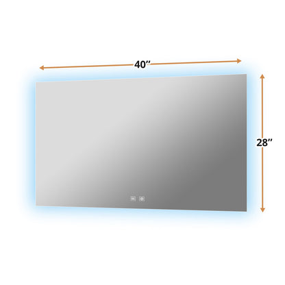 Vellum 40 in. W x 28 in. H LED Bathroom Vanity Mirror