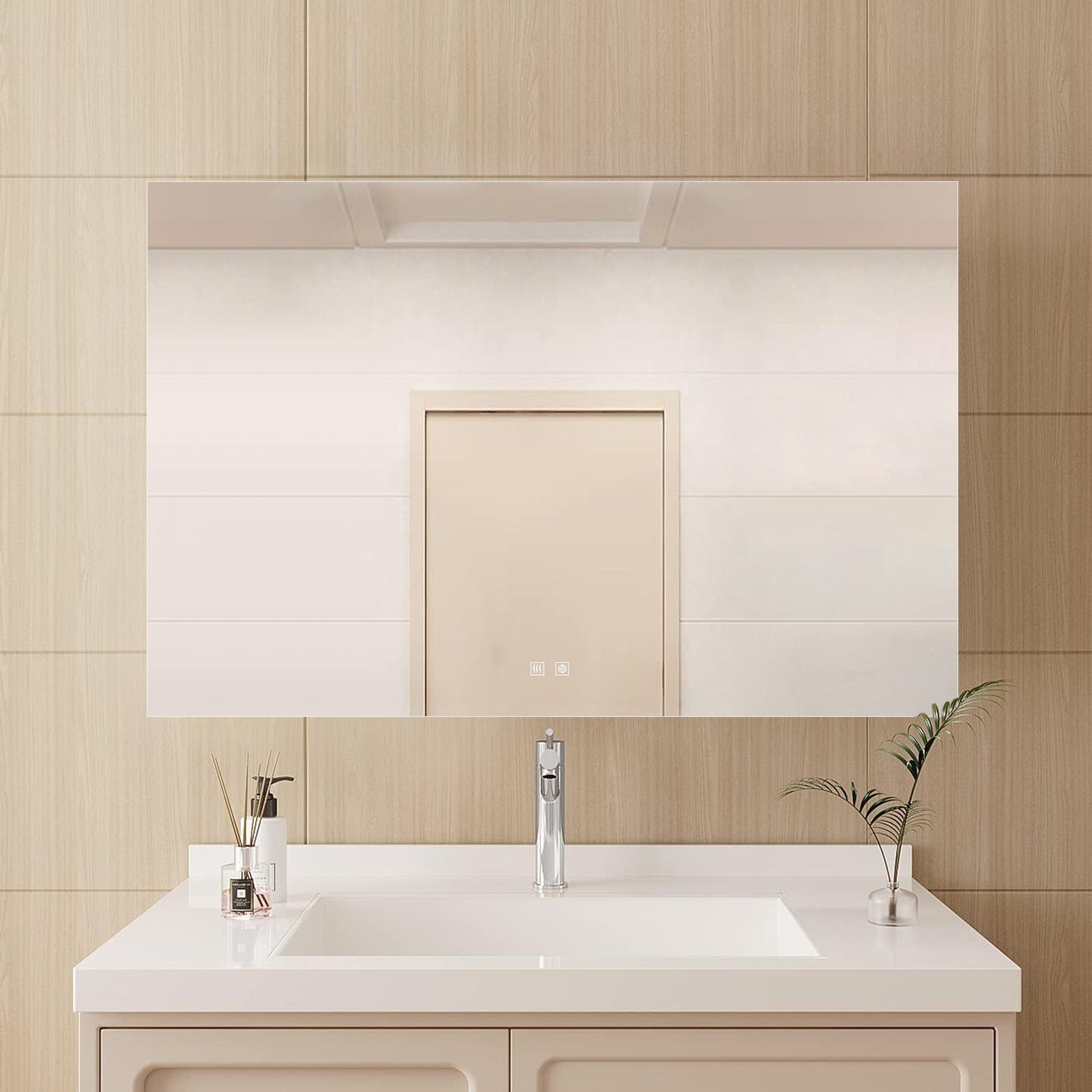 Vellum 40 in. W x 28 in. H LED Bathroom Vanity Mirror