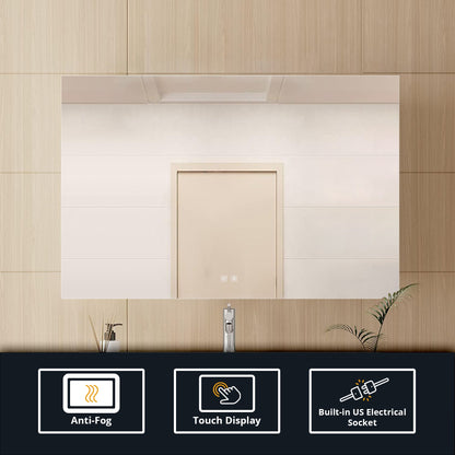 Vellum 40 in. W x 28 in. H LED Bathroom Vanity Mirror