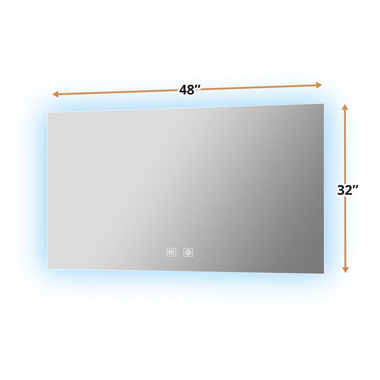 Vellum 48 in. W x 32 in. H LED Bathroom Vanity Mirror