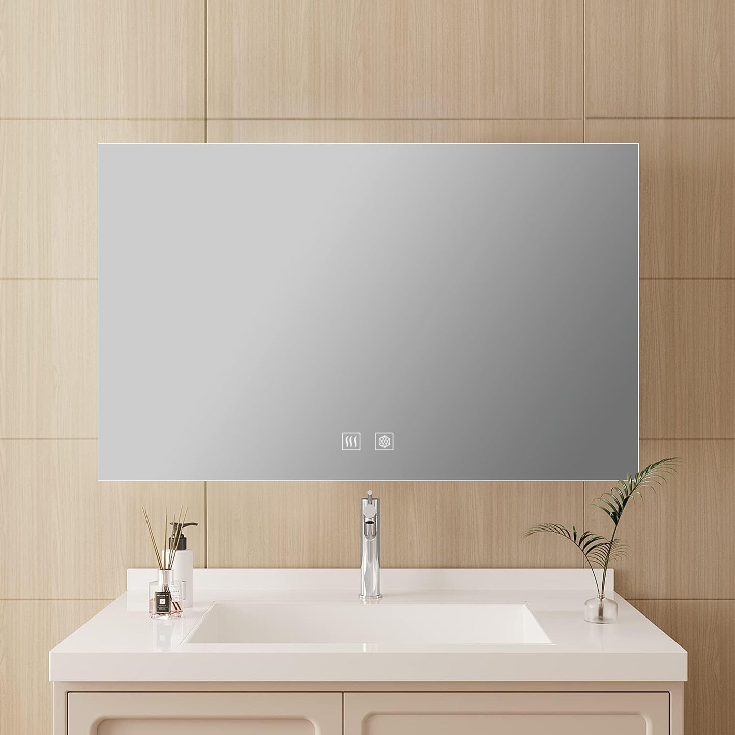 Vellum 48 in. W x 32 in. H LED Bathroom Vanity Mirror