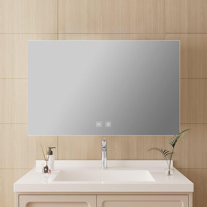 Vellum 48 in. W x 32 in. H LED Bathroom Vanity Mirror