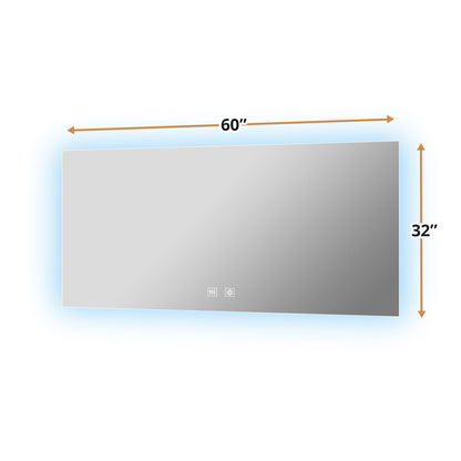 Vellum 60 in. W x 32 in. H LED Bathroom Vanity Mirror