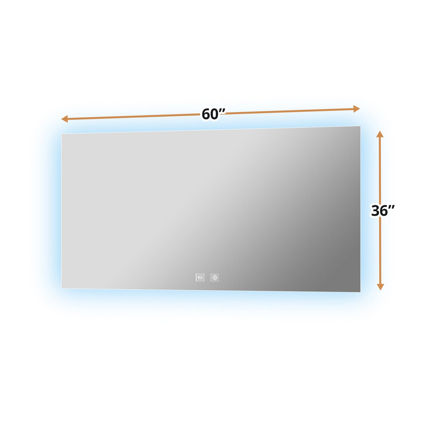 Vellum 60 in. W x 36 in. H LED Bathroom Vanity Mirror