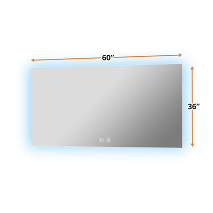 Vellum 60 in. W x 36 in. H LED Bathroom Vanity Mirror