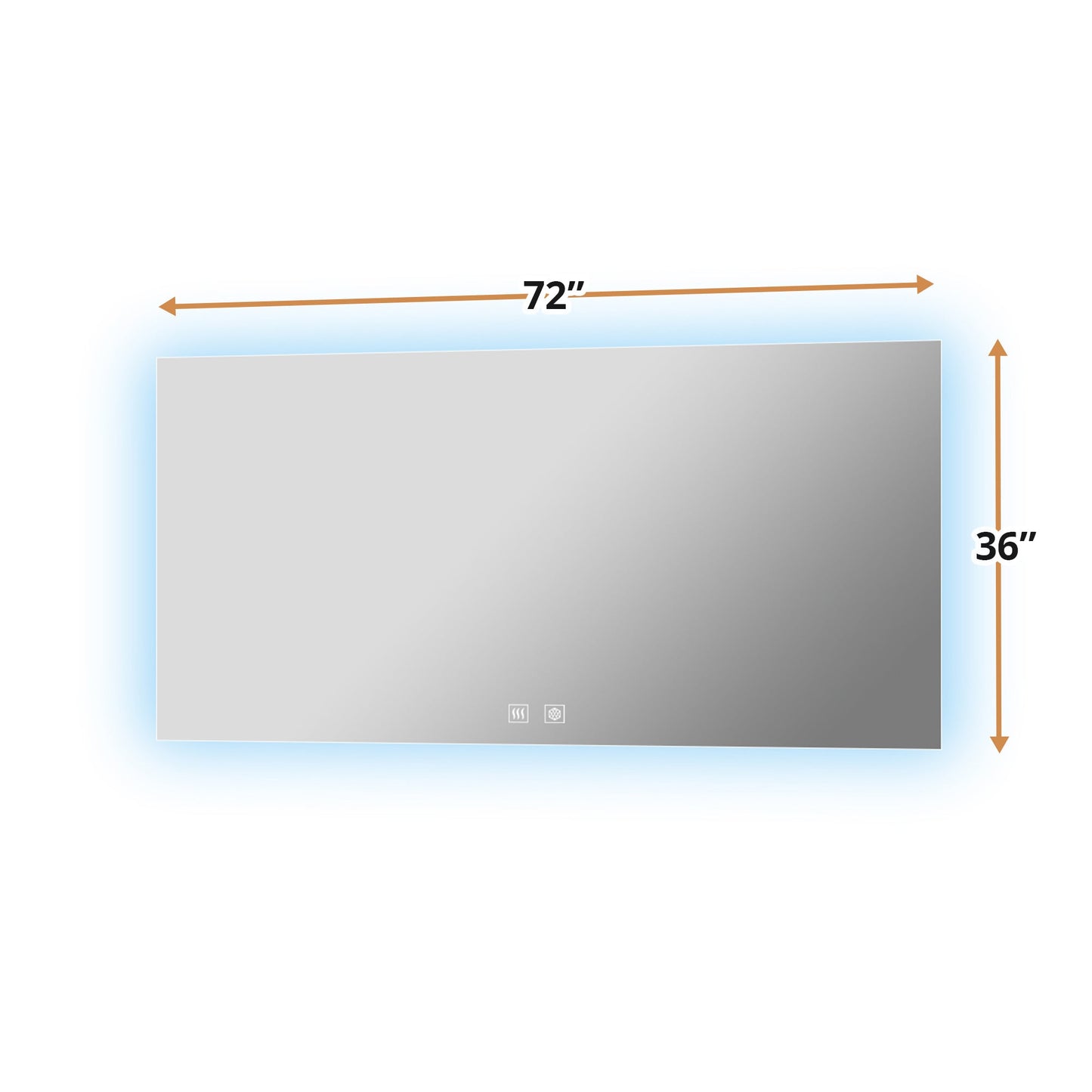 Vellum 72 in. W x 36 in. H LED Bathroom Vanity Mirror