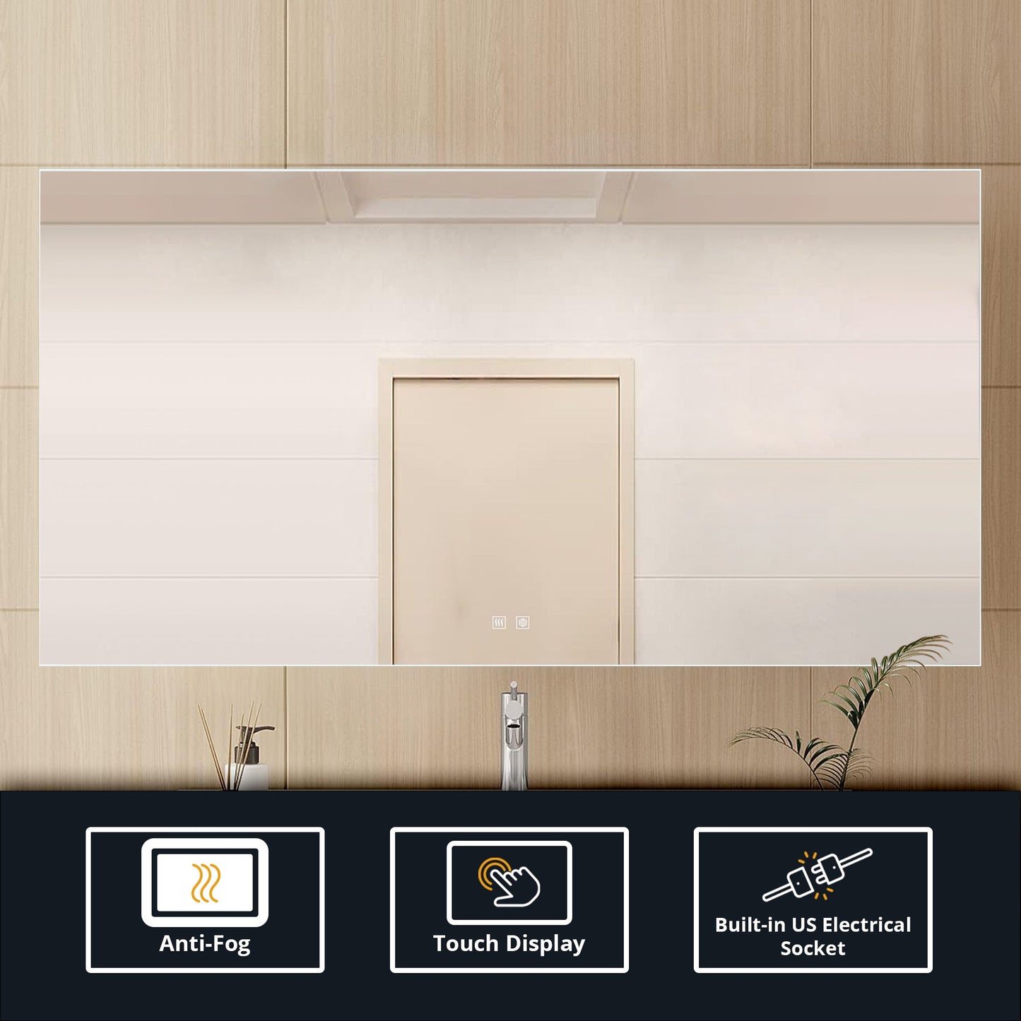 Vellum 72 in. W x 36 in. H LED Bathroom Vanity Mirror