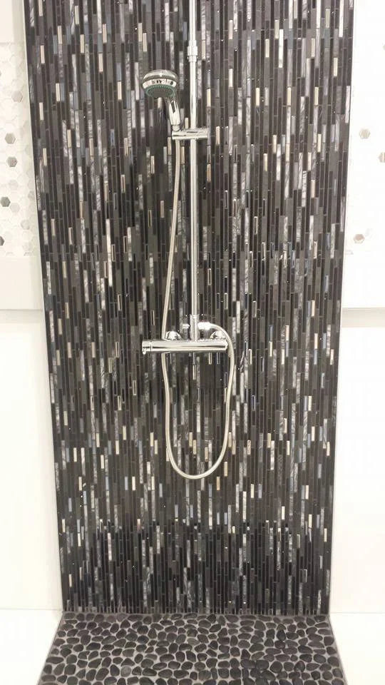 LLuvia Mirror Glass & Stone Mix Mosaic