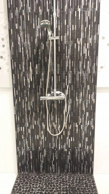 LLuvia Mirror Glass & Stone Mix Mosaic