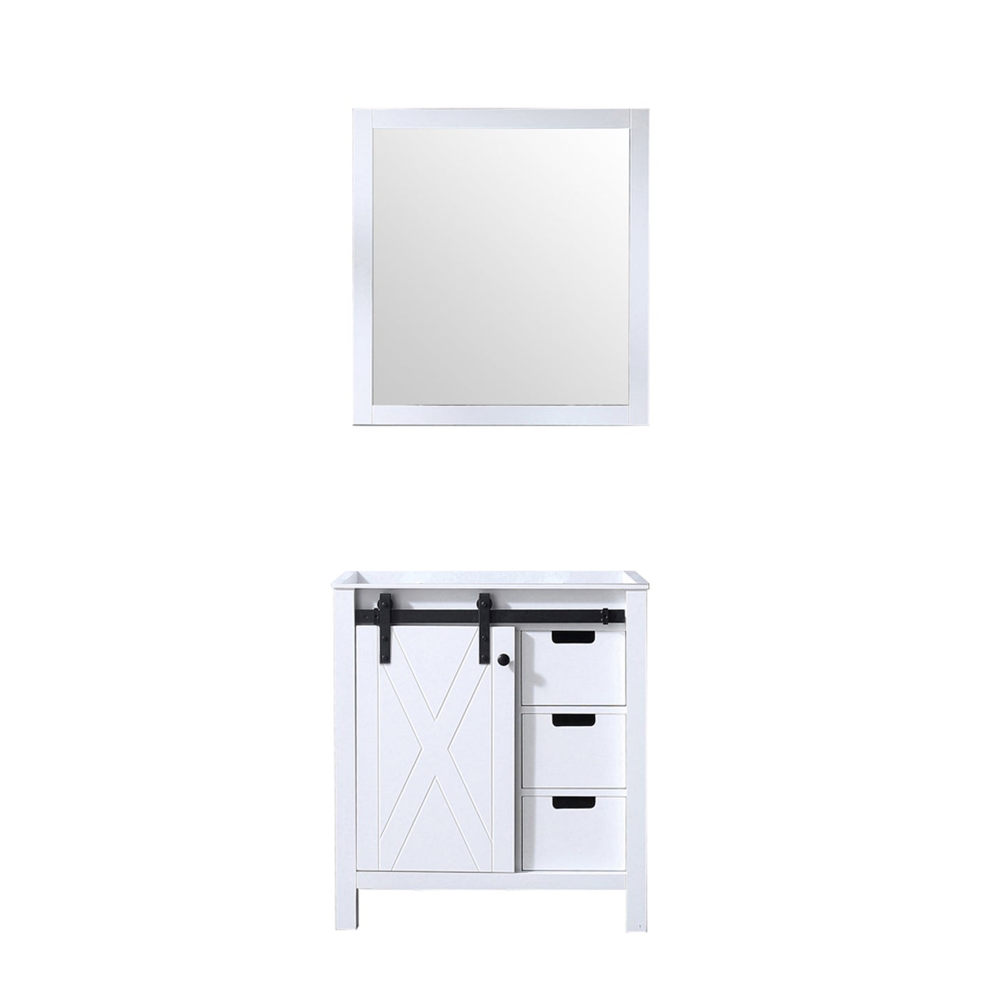 Marsyas 30 in W x 22 in D White Bath Vanity