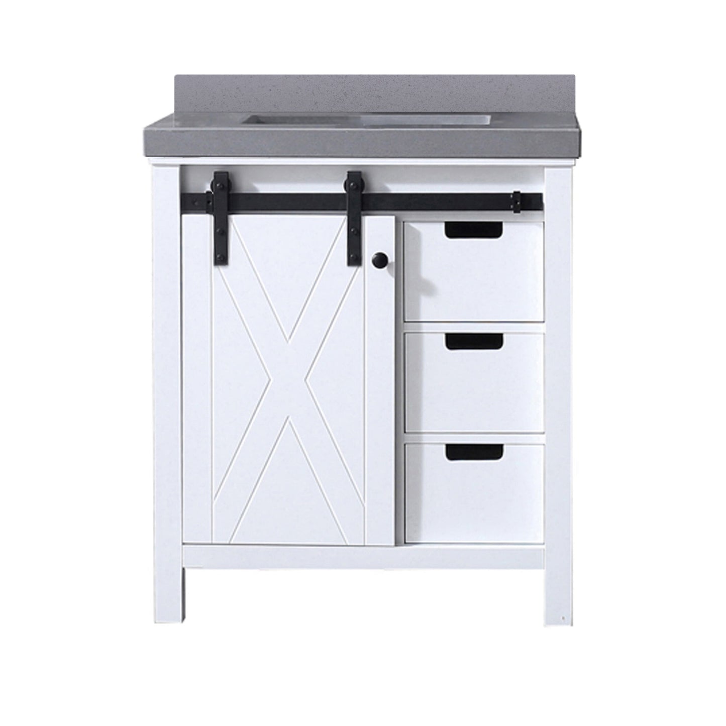 Marsyas 30 in W x 22 in D White Bath Vanity