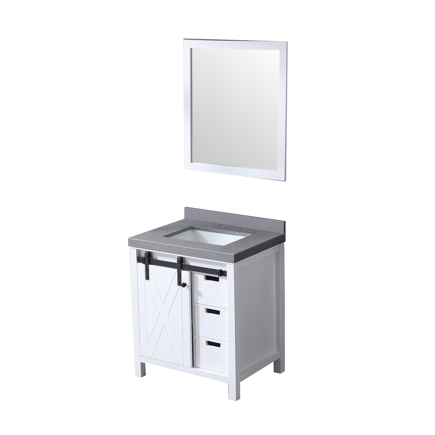 Marsyas 30 in W x 22 in D White Bath Vanity