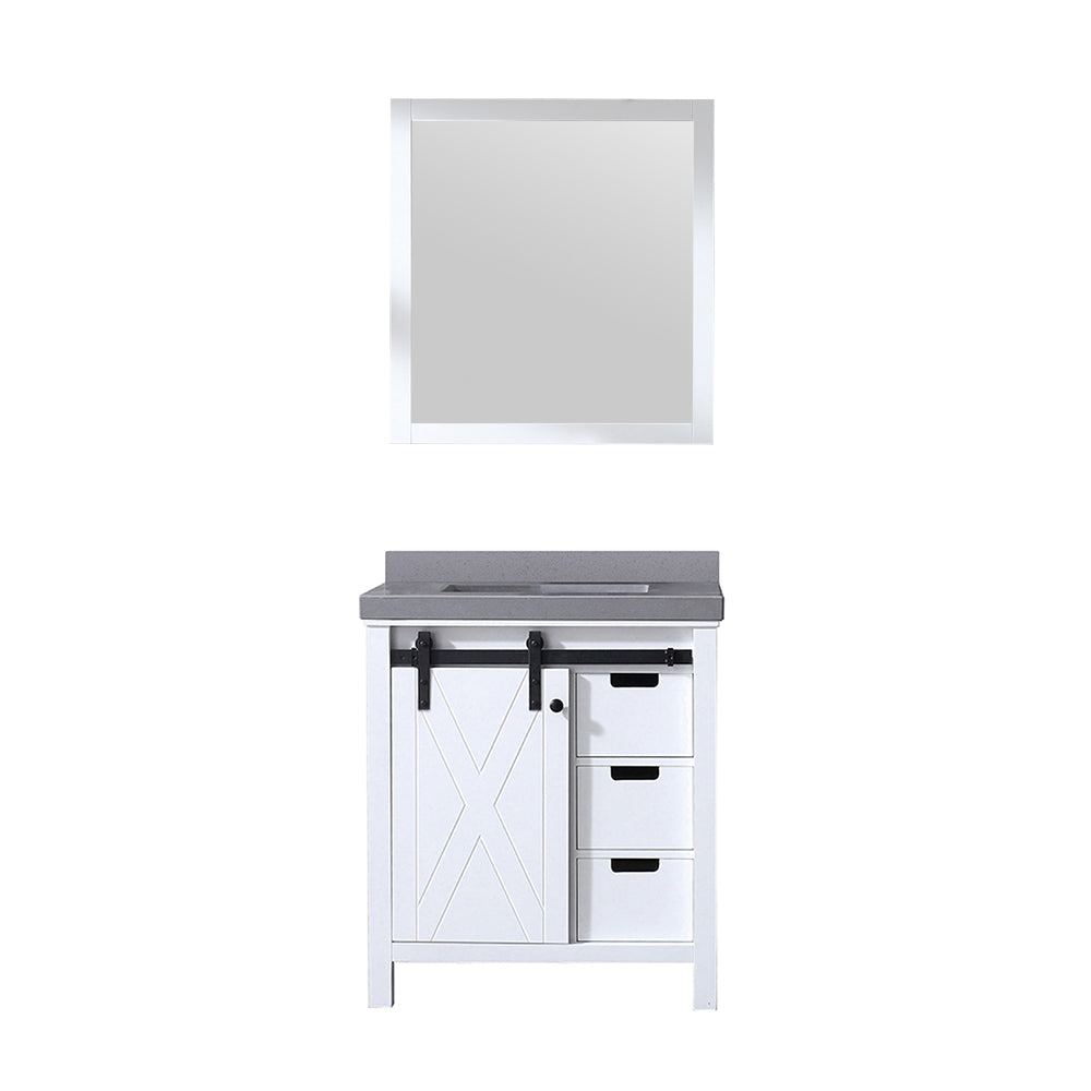 Marsyas 30 in W x 22 in D White Bath Vanity