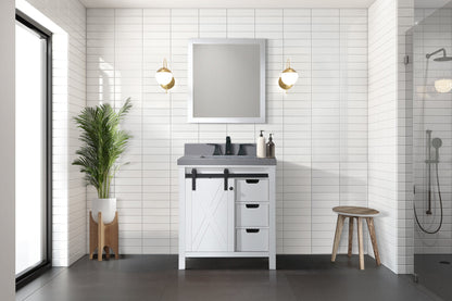Marsyas 30 in W x 22 in D White Bath Vanity