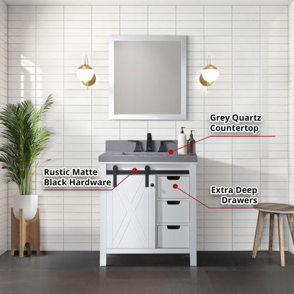 Marsyas 30 in W x 22 in D White Bath Vanity