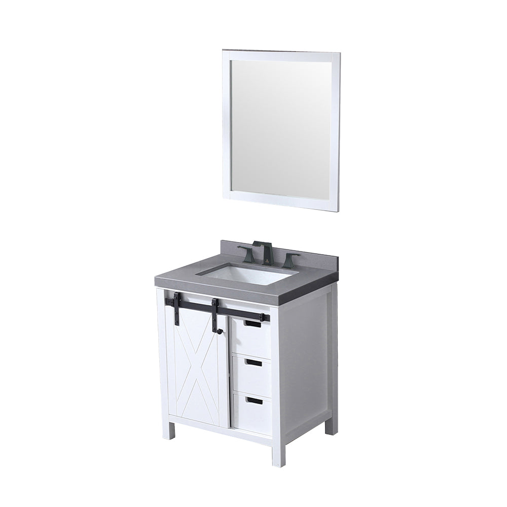 Marsyas 30 in W x 22 in D White Bath Vanity