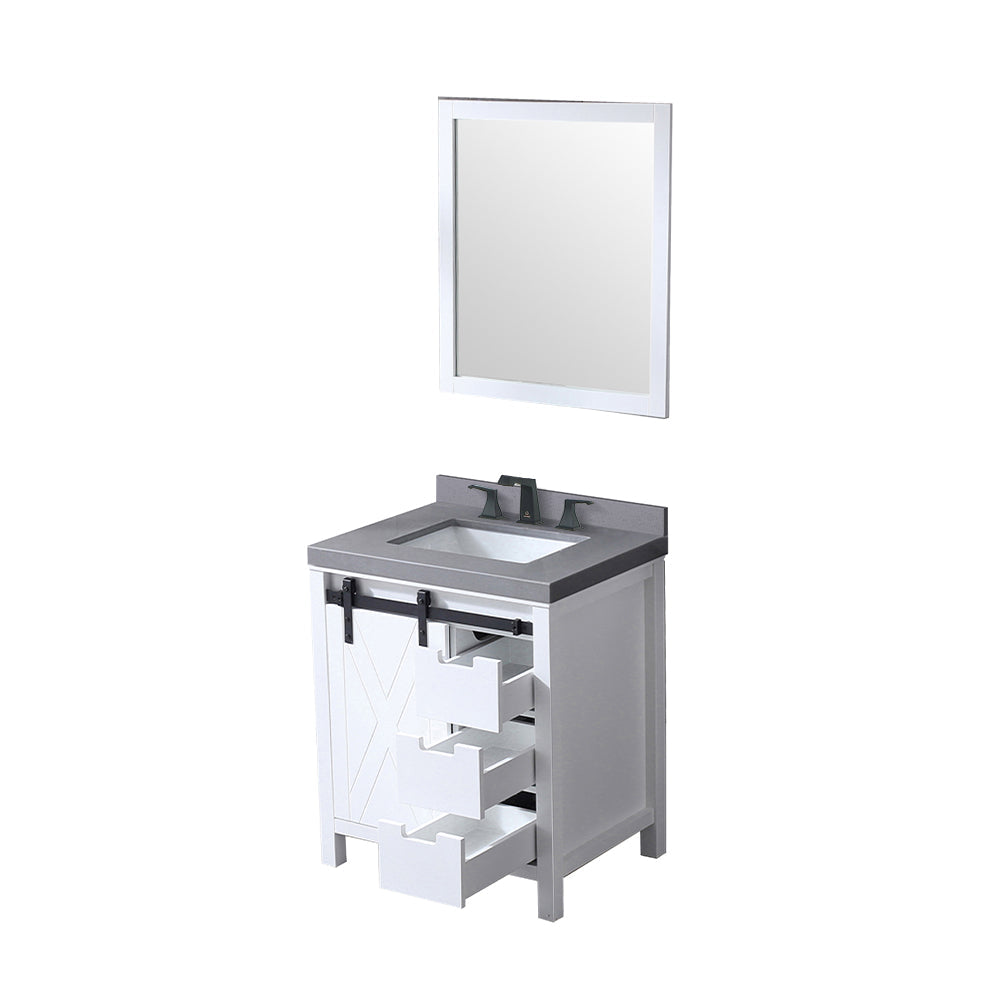 Marsyas 30 in W x 22 in D White Bath Vanity
