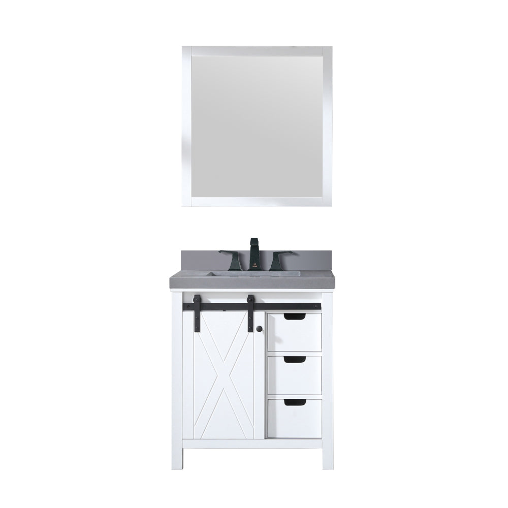 Marsyas 30 in W x 22 in D White Bath Vanity
