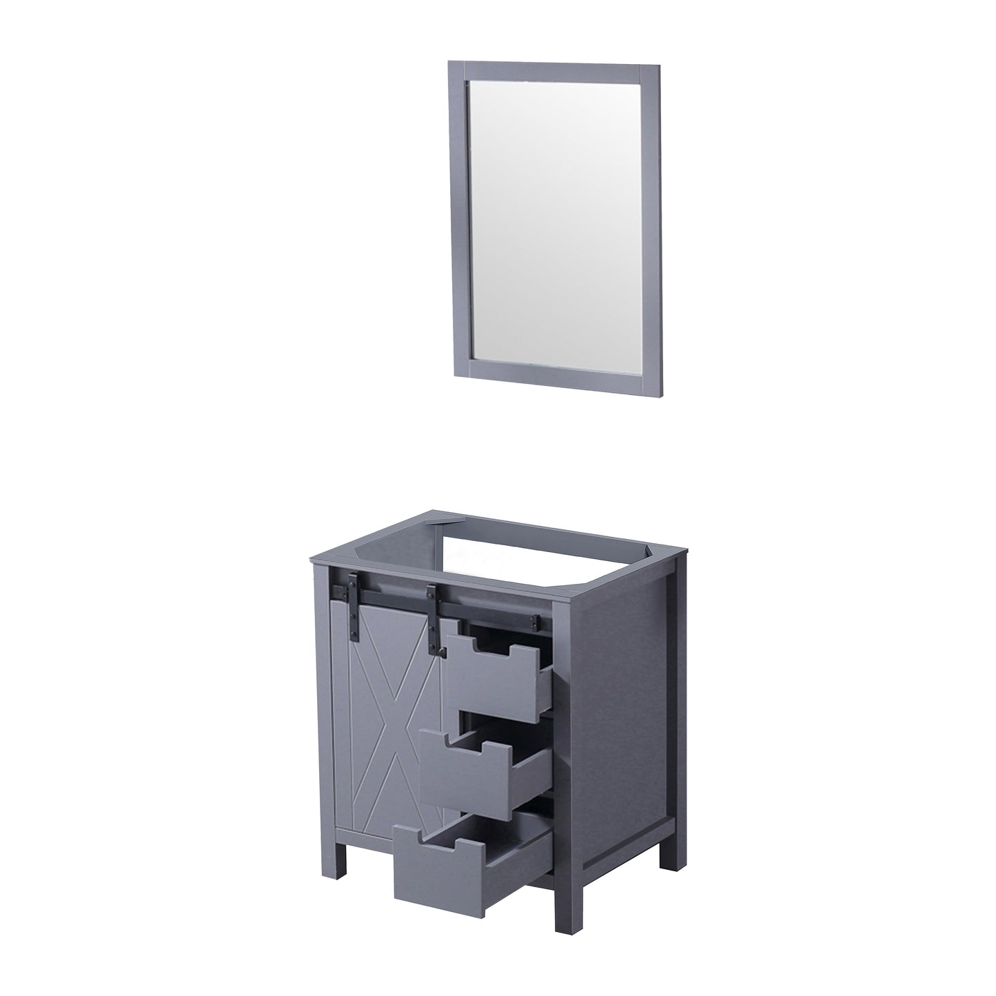 Marsyas 30 in W x 22 in D Dark Grey Bath Vanity