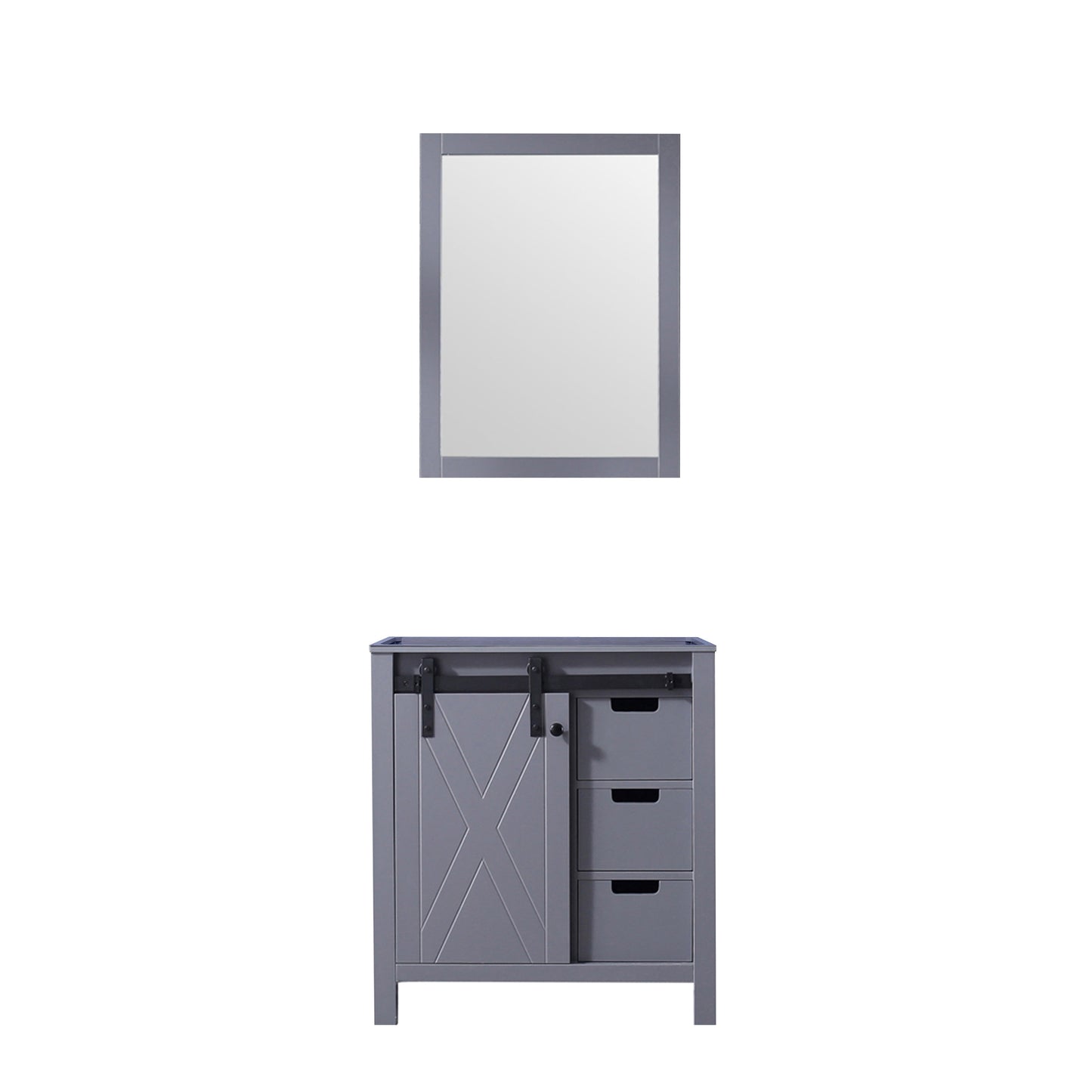 Marsyas 30 in W x 22 in D Dark Grey Bath Vanity
