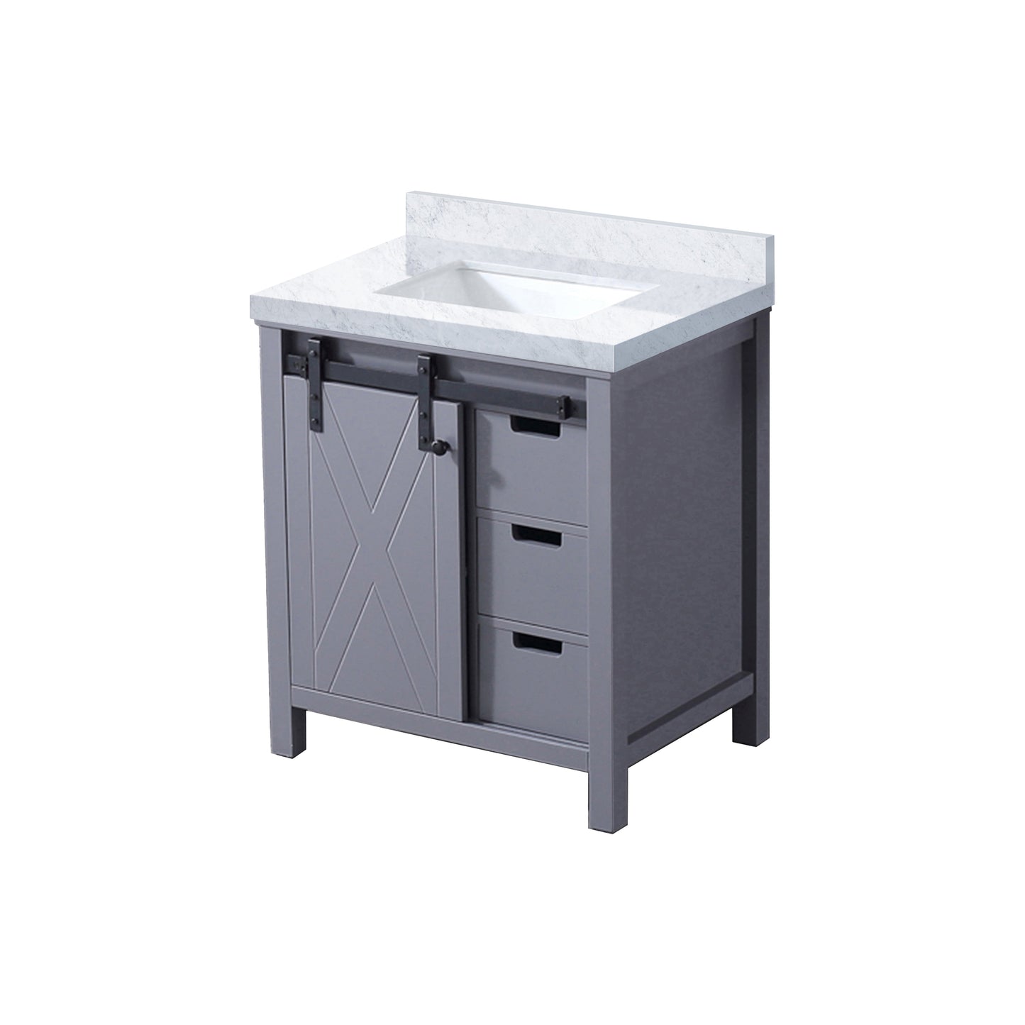 Marsyas 30 in W x 22 in D Dark Grey Bath Vanity