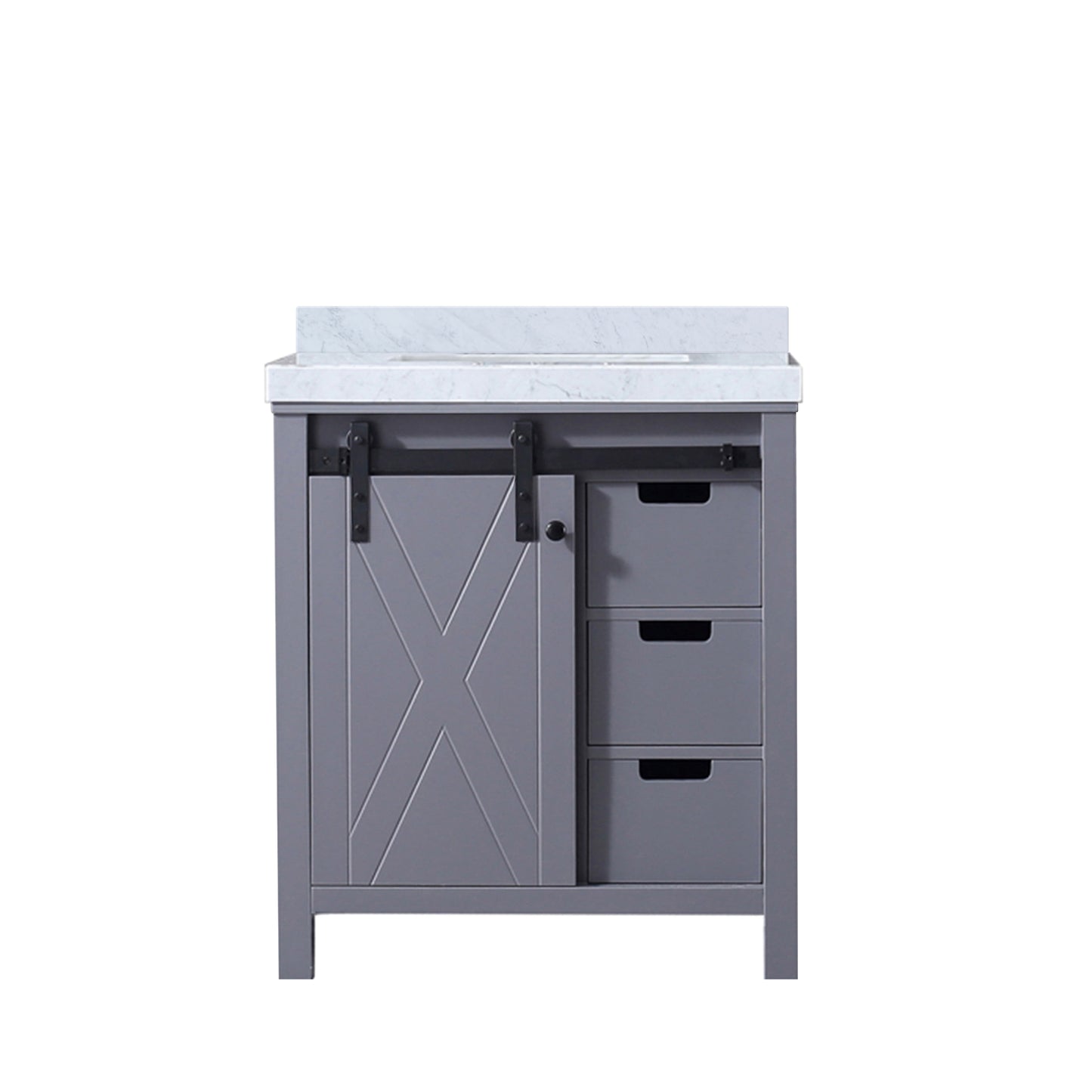 Marsyas 30 in W x 22 in D Dark Grey Bath Vanity