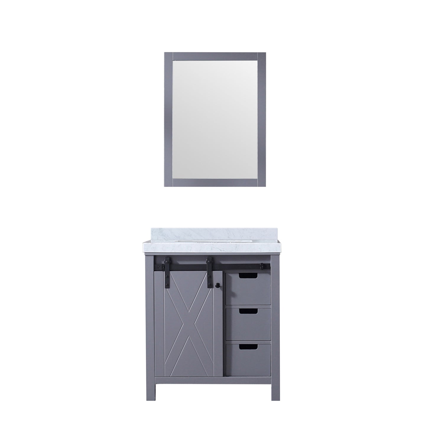 Marsyas 30 in W x 22 in D Dark Grey Bath Vanity