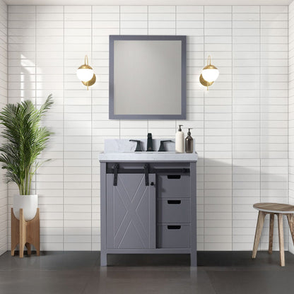 Marsyas 30 in W x 22 in D Dark Grey Bath Vanity